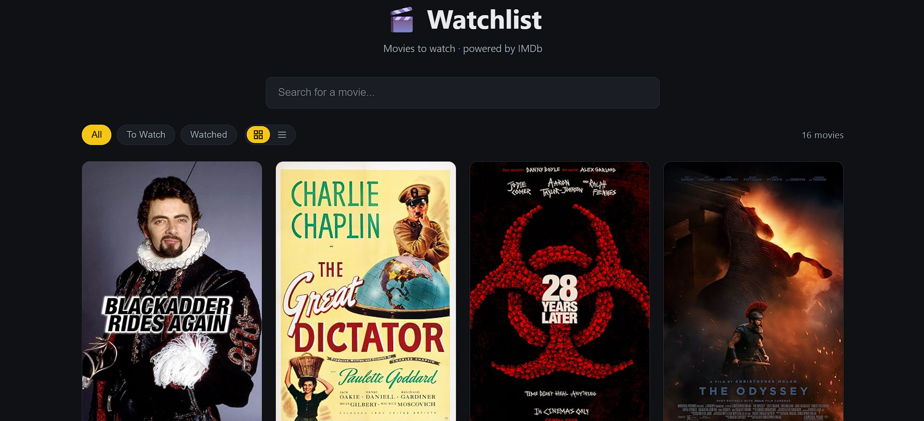 Watchlist screenshot